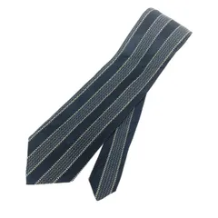 良好 DOLCE&GABBANA ドルチェ&ガッバーナ  ネクタイ  ネイビー ストライプ シルク100％ メンズ　240001122426