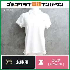 【未使用品 レディース】パーリーゲイツ PEARLY GATES レディース インレーロゴジャガード ポロシャツ ホワイト サイズ1 055-3160512