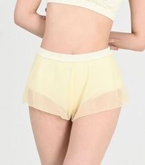 【5月21日まで！】ボトムスのみ　Short Ver Skirt Pants（バレースカート ショートver.）｜FORALL polewear（フォーオール）Freesia Yellow（フリージアイエロー／黄色）ポールダンスウェア　ヨガ　エキゾチック