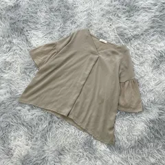 【earth music&ecology】アースミュージックアンドエコロジー  半袖カットソー  袖フリル  (F)  フェミニン  カワイイ  レディース  緑系  グリーン【送料無料】