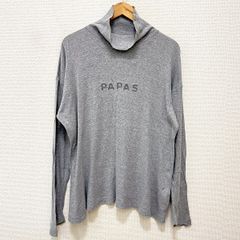 美品】pspas パパス 特大ロゴ ヘンリーネックスウェットトレーナー 