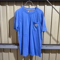 426 carhartt 半袖 ポケットTシャツ M サックスブルー カーハート ワークウェア フォースコットン 古着卸 アメリカ仕入