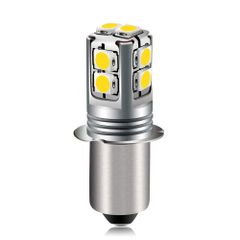 【数量限定】19.2V 18V 24V 12V 9V 6V ホワイト LED電球 懐中電灯トーチランタン作業灯の交換、非極性 P13.5S 6-40V アップグレードLED懐中電灯電球 Ruiandsion