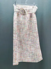 ◇ ◎ Mila Owen ミラ オーウェン 裏地あり スリット ロング丈 タイト スカート サイズ0 イエロー/その他 レディース E 【1307210033163】