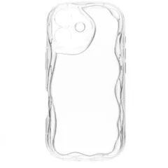 iPhone17 ケース 耐衝撃 ウェーブ クリア ケース 