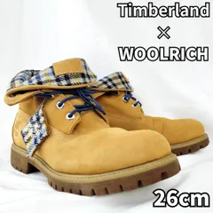 【個性際立つ限定コラボ✨】　Timberland × Woolrich ティンバーランド ウールリッチ　プレミアム6インチ ブーツ 耐久性抜群　チェック柄　ブラウン　26cm