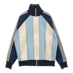 adidas (アディダス) 70-80S VINTAGE ヴィンテージ VENTEX社製 フランス製 フロントロゴ ストライプデザイン トラックジャケット ネイビー/ブルー/ホワイト