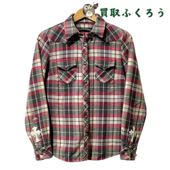 【★超希少★】クロムハーツ　Chrome Hearts　チェック　ネルシャツ　長袖　スターボタン　XS　ユニセックス