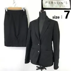 パーソンズ/PERSON'S★春夏/セットアップ/スカートスーツ【レディース上下7/S/黒/black】背抜き/Jackets/skirt/Set up◆cBH943<sale>