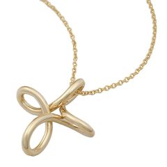 ティファニー TIFFANY&Co. インフィニティ クロス ネックレス K18YG 仕上済
