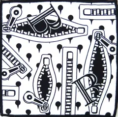 【中古】タオル・手ぬぐい(キャラクター) ジッパー柄 ハンドタオル 「一番くじ ジョジョの奇妙な冒険 黄金の風」 D賞