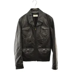 SAINT LAURENT PARIS (サンローランパリ) 20SS オペラウォッシュ レザートラッカージャケット 611050 Y5RD ブラックのサムネイル