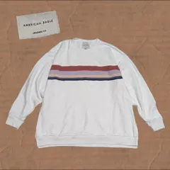 古着　AMERICAN EAGLEプリントスウェットトレーナー白