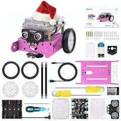 Makeblock mBot プログラミング ロボット おもちゃ キット STEM 知育玩具 Scratch Arduino 初心者向けロボット工学 電子工学 コーディング プログラミング 勉強 8歳以上 子どものギフト ピンク