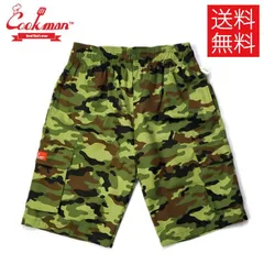 【送料無料】COOKMAN クックマン Chef Pants Short Cargo シェフパンツ ショート カーゴ Ripstop Camo Green Woodland リップストップ カモ グリーン ウッドランド 迷彩 緑 イージーパンツ メンズ