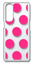 【新品未使用】OPPO Reno3 5G オッポ クリア ハードケース ドット柄 水玉 (ピンク) スマホケース カバー cl-reno3-dotbig-01