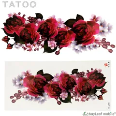 タトゥーシール 3D バラ 花 ボディシール  ペイント ハロウィン TATOO 入れ墨 刺青 転写 防水 かわいい カラフル TL-290