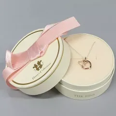 【中古】銀製品・指輪・アクセサリー(キャラクター) [単品] ミニーマウス シルバーペアネックレス 「ディズニー」