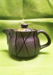 四日市萬古焼(ばんこやき)　急須　1.5号　伝統工芸品　模様は手描き　茶こし付き