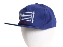 【お得なクーポン配布中!】 デッドストック 90s USA製 企業 ロゴ 刺繍 ベースボール キャップ フリーサイズ 帽子 90年代 オールド トラッカー ハット ブルー 企業物 青