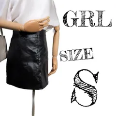 GRL　膝丈スカート　【美品】合皮　タイトスカート　ブラック　グレイル　Sサイズ