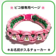 ピコ様専用ページ     ペット用首輪オーダー製作　お名前入りストレート並びタイプ