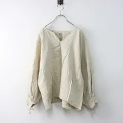 定価21780円 オアスロウ orSlow COTTON LINEN PULLOVER SHIRTS KINARI スキッパーコットンリネンシャツ 1/キナリ【2400014151213】のサムネイル