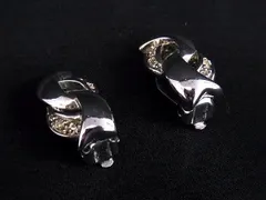■美品■ NINA RICCI ニナリッチ ラインストーン クリップ式 イヤリング アクセサリー レディース シルバー系 DG5675