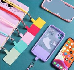 新品未使用品　スマホショルダー　ネックショルダーストラップ　首掛けストラップ　斜め掛けストラップ　肩掛けストラップ　全7色　④ネオンピンク