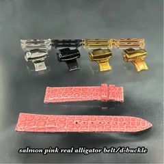 グロスサーモンピンク アップルウォッチ ベルト バンド Dバックル付
