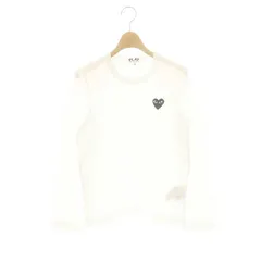プレイコムデギャルソン PLAY COMME des GARCONS AD2021 ハートワッペン ロゴ Tシャツ 長袖 M ホワイト AZ-T119 /HK ■OS