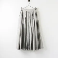 美品 定価30800円 2020AW パドカレ pas de calais 紀州備長炭コールドダイ スカート 36/グレー 染色 ロング丈【2400013926522】のサムネイル