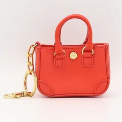 良品 トリーバーチ オレンジレッド ミニバッグ キーホルダーチャーム バッグ 2000000 NSK INH