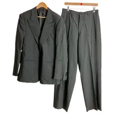 ATK1 GIORGIO ARMANI ジョルジオアルマーニ ④ スーツ 上下 セットアップ 背広 シングル 黒系 ドット 薄手 夏向き メンズ Mサイズ 紳士服