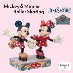 Jim Shore Mickey & Minnie Roller Skating Disney Figure Doll - Wedding Gift, Present, Stylish Interior Decor - Disney Traditions - Official Import