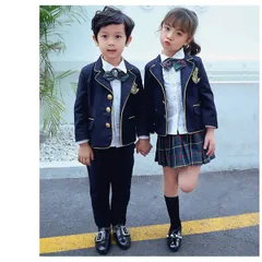 130cm 女の子 制服 卒業式 スーツ 入学式 キッズ 卒業式服 フォーマル 5点セット 子供 子供スーツ カジュアル 卒園式 チェック ジャケット スカート セットアップ 上下セット  dt346c0