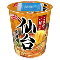 エースコック ご当地の一杯 仙台 辛味噌ラーメン 62g×12個入｜ 送料無料 インスタント食品 即席 カップ麺 辛味噌ラーメン