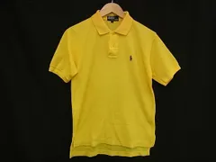 ■美品■ POLO RALPH LAUREN ポロラルフローレン ポリエステル×コットン 半袖 ポロシャツ トップス 表記サイズM イエロー系 DK1111