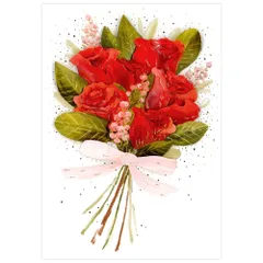 クローズ・ピン 多目的カード レッドローズ花束 GC-14905 立体カード