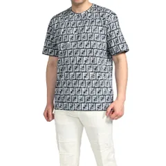 FENDI フェンディ / Tシャツ オーバーサイズ クルーネック 半袖 コットン100% ズッカ柄 モノグラム ネイビー 401710のサムネイル