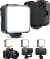 LEDビデオライト 撮影ライト カメラライト 無段階調光調色 360度回転 小型 3000K-6000K 【革新モデル】 CRI95+ 補助照明 撮影用ライト Type-C USB充電式 自由雲台付属 iphone/Gopro/Osmo Pocket/Sams