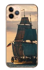 iPhone 16 ケース カバー アイフォン16 スマホケース ハードケース 船 海賊船 海賊 航海 大航海 海 波 冒険 写真 かっこいい おしゃれ 夕焼け 空 カラー01