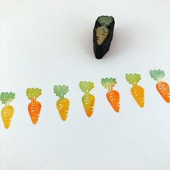 にんじんのミニはんこ＊卯年 年賀状