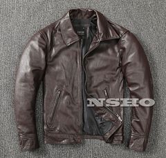 カウハイド 復刻30'sスタイル シングル ライダース メンズ 革ジャン レザージャケット 牛革