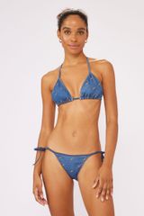 Jeans Bias Triangle Women's Swimsuit Brazilian Bikini