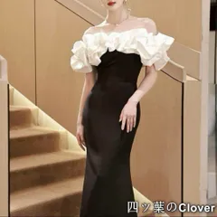 【美品・未使用新品】胸元のフリルの綺麗なマーメイドドレス?.?