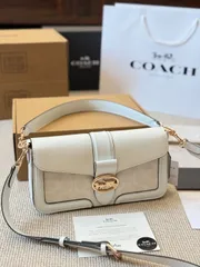 【今日特価】Coach Georgie Colorblock Rivet Messenger Bag - コーチ ジョージー カラーブロック リベット メッセンジャーバッグ～3way 多用性 × モダンなデザインと実用性兼ね備え～送料無料-MM輸入1