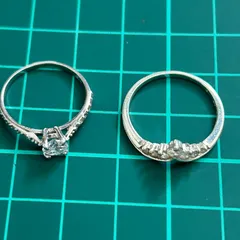 ペアシルバーリング 2個セット 指輪 ペアリング カップル ジュエリー　925刻印あり　silver