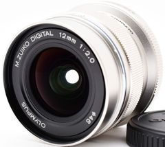 オリンパス 交換レンズ OLYMPUS M.ZUIKO DIGITAL ED 12mm F2.0 シルバー 中古 保証 美品 レンズプロテクター付き