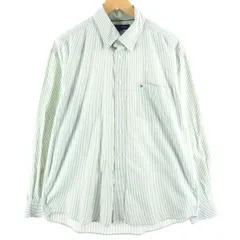 古着 トミーヒルフィガー TOMMY HILFIGER 長袖 ボタンダウンストライプシャツ メンズL/eaa358027